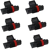 Printerfield IR-40T (6 Pack) Compatible Calculator Printer Ribbons Ink Roller Replacement for Casio, Sharp and More - Black &