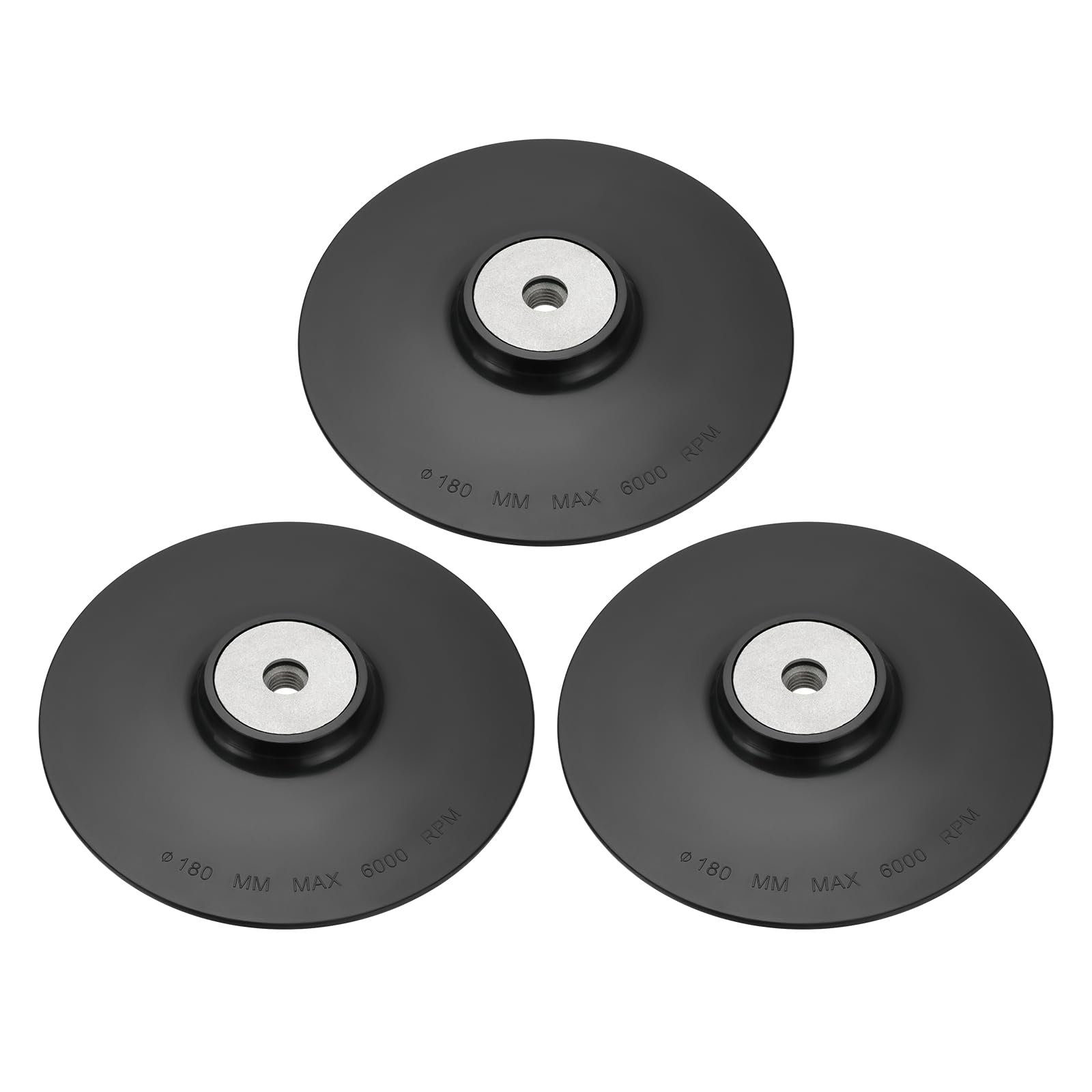 SG Store 3pcs Plastic Angle Grinder Backing Pad 180mm Diameter Backing Pad Compatible with M14 Internal Thread Disc Sander Angle Grinder