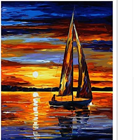 Mscly Schone Landschaft Malen Nach Zahlen Setzt Baumwolle Malerei Farbe Auf Baumwolle Einzigartiges Geschenk Home Decor Wall Artwork Amazon De Kuche Haushalt