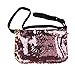 Tinksky Double Color Sequins Waist Bag Casual Outdoor Sports Bag (Gold + Pink)