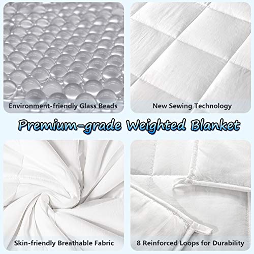 image for Beauty Kate Weighted Blanket Adult 20 lbs 60''x80'' Queen Size, 100% O