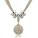 Long Way Womens Long Chain Crystal Full Rhinestone Ball Drop Pendant Necklace
