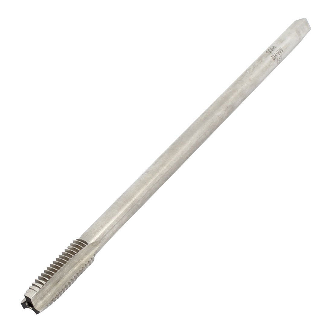 sourcing map Round Shank HSS 8mm Dia Threaded Straight Flutes Hand Taps 150mm Long
