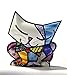 Romero Britto Giftcraft Mini Sugar Cat Figurine, Ceramic, Multi-Colour, One Size