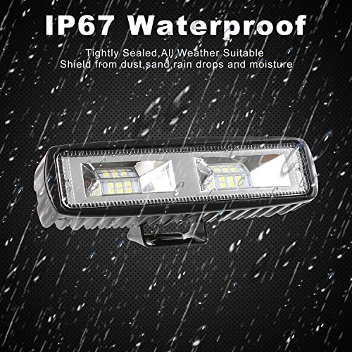 AAIWA LED Light Bar, 6 Inch Led Pods 36W Off Road Lights Flood Driving Fog Lights, Led Work Light Bar for Truck SUV ATV Jeep Boat - Thumbnail 2