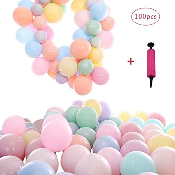 Reyok Ballon Pastel 100pcs Macaron Couleur Pastel Ballon En Latex Avec La Pompe Pour Decoration Pastel Fete D Anniversaire Bapteme Fille Mariage Decoration Balloon Amazon Fr Jeux Et Jouets