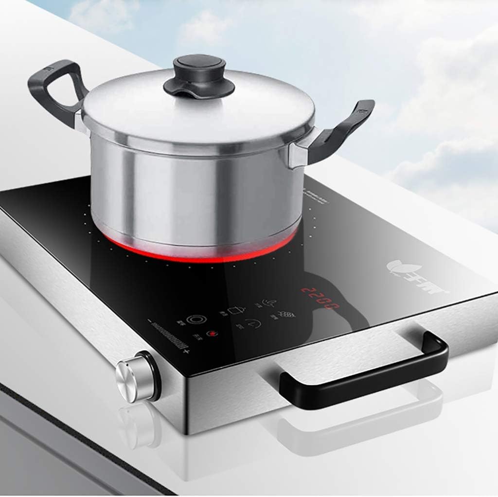 Abhsant Portable Cook-top Induction Stove Counter top Burner, 2500-Watt 120-Volts Induction Cooker Smart Touch Sensor Electric Ceramic Cooker, Stainless Steel Cookware Ceramic Glass Plate