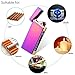 Electric Arc Lighter USB Rechargeable Lighter Windproof Flameless Lighter Plasma Electronic Lighter with LED Power Display (Rainbow)