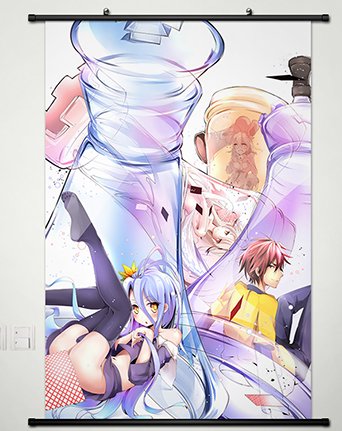 Home Decor Japanese Anime No Game No Life Sora Shiro sexy Cosplay 24.5x34.5 Inches -031