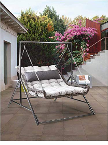Capri Schaukel Capri Bed Doppel Rattan Garten Balkon Schaukel Capri Schaukel Hängesessel Polyrattan Rattan Garten mit… – Bild 4