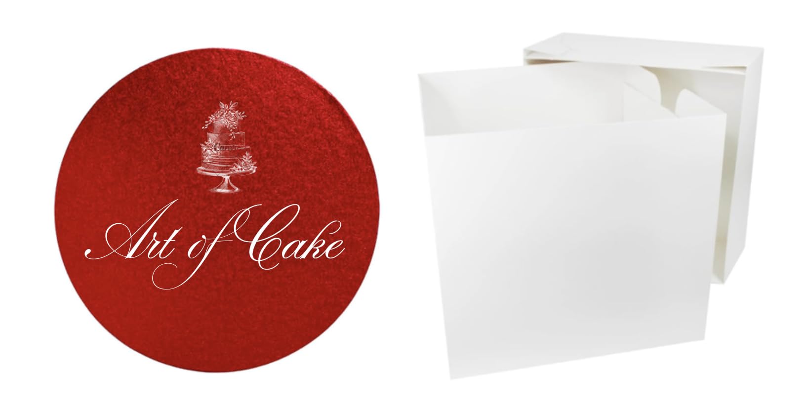Art of cake® 12 in Red Masonite and Tall Cake Box