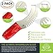 BEST WATERMELON SLICER As Seen On Tv, Melon Tongs Corer Server & Cake Cutter, Thickest Cutting Wire, Comfort Grip Handle, FREE Fun Star Shape Cutter & Bonus Ebook (Green and Red (2-Pack))