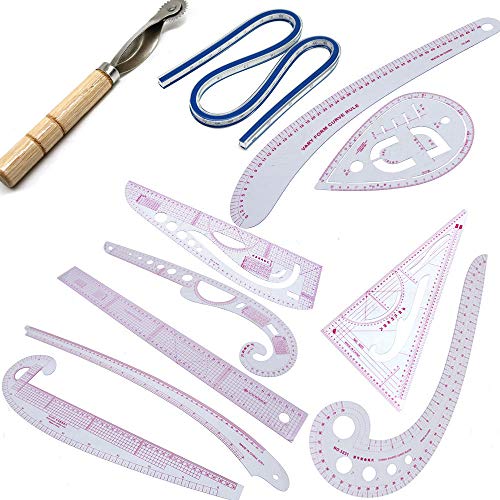 Buy 10 Style Fashion Ruler Set,Multi Function Curve Ruler Drawing Line