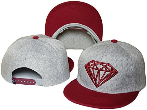 Aidan Ellazar Diamond Cap Men &amp; Women's Baseball Snapback Hats Grey One Size