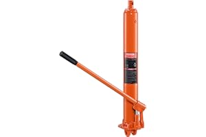VEVOR Hydraulic Long Ram Jack, 8 Ton Engine Hoist Cylinder with Single Piston Pump and Clevis Base, Hydraulic Ram Cylinder fo