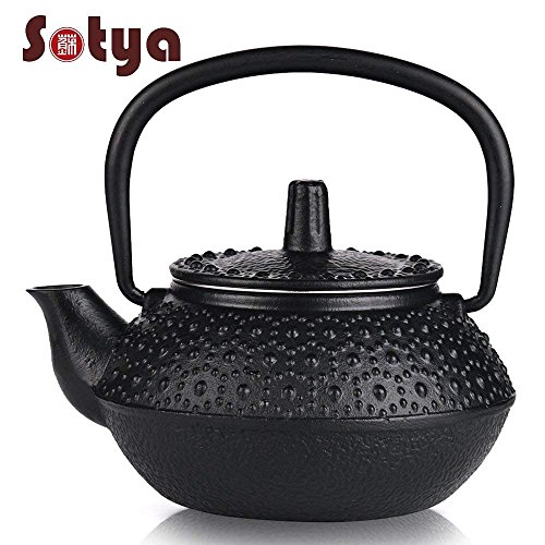 Cast-Iron-Teapot-Sotya-Tetsubin-Japanese-Tea-Kettle-300ml-Black