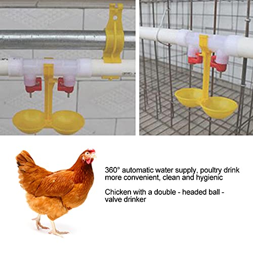 Jeanoko Geflügeltränke mit 2 Schalen Chicken Drinking Cups für Bird for Chick(6 Points) – Bild 6