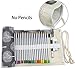 Hz.Codelo Canvas 72 Colored Pencils Wrap, Travel Pencil Holder Roll up Case Gel Pen Holder with Zipper Pouch for Pencil Accessories,Great for Kids Adult Coloring Book -ArtTrees (NO Pencil Included)