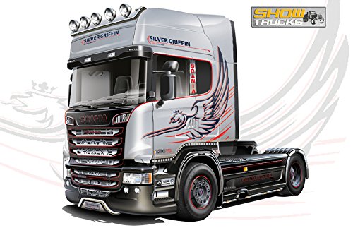 Italeri 510003906-1:24 Scania R730 Streamline 4x2, Figuren, Transparent, Silberfarben. – Bild 3
