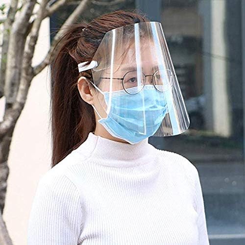 Anti Pollution Protective Hat, Safety Face Shield Clear, All-Purpose Face Masks, Full Protection Cap Wide Brim, Anti-Spitting,Adjustable for Men Women