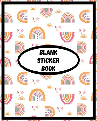 Blank Sticker Book: Blank Sticker Album For Collecting Stickers Gift For Kids Adults Collectors, Empty Sticker Book To Add Your Own Stickers, Collection Book - Cute Patterned Cover - MADE IN USA