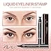 Winged Eyeliner Pencil Stamp - Perfect Cat Eye Vamp Liquid Black Quick Flick Wingliner Waterproof Stencil Wing Long Lasting Smudgeproof Natural Smooth 2 in 1 Duel End (1 Pack)
