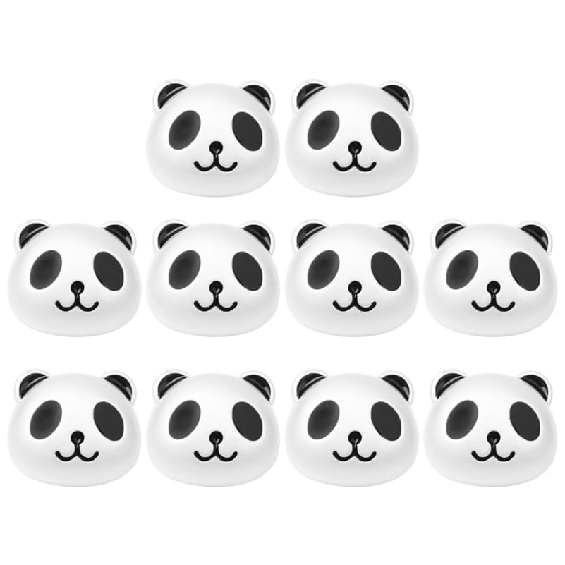 ULDIGI Panda Shape Loose Beads 10Pcs DIY Jewelry Accessories for Kids Hair Accessories Necklace Bracelets Craft Supplies