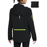 baleaf Waterproof Rain jacket Women Packable Cycling Hiking | 10000mm Waterproof, Lightweight, Reflective, Contrasting Color Zipper, 5 Pockets, Adjustable Hooded, Cycling, Hiking, Running