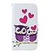 Fullkang Love Owl Family Leather Case Cover for Samsung Galaxy S5 I9600 G900