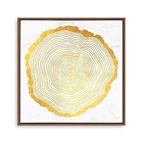 Framed Canvas Home Artwork Decoration Annual Ring Canvas Wall Art for Living Room, Bedroom - 16x16 inches