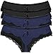 Ekouaer Women's Low Rise Panties Lace Knickers Lingerie Underwear Briefs, pack of 4