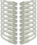 iMBAPrice Cat6 Snagless Ethernet Patch Cable in White 0.5 Feet (6 Inches) - 10 Pack