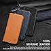 SHIELDON Genuine Leather Flip Wallet Case with RFID Blocking Credit Card Holder Shockproof Case Compatible with iPhone XR (6.1 Inch 2018) - Black