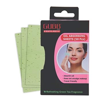 GUBB USA Blotting Papers/Sheets For Oily Skin, Oil Absorbing Sheets For Face Oil Control Tissue 50 Pcs.