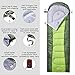 SEMOO Sleeping Bag, Portable Lightweight Water Resistant Temp Rating 42.8F/6C, Comfort 3 Season Envelope Sleeping Bags with Compression Sack Greenthumb 2
