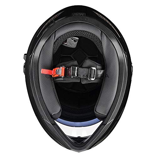 LeeMas Inc DOT Approved Motorcycle Full Face Helmet Double Visors ABS Air Vent Lightweight Motorbike Touring Sports (Size L)