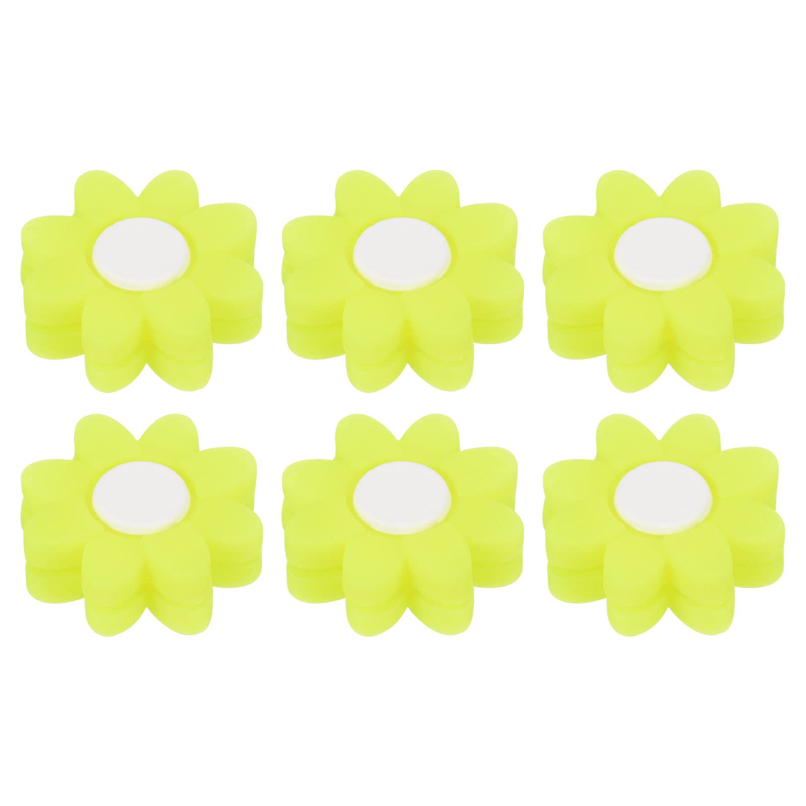 PATIKIL Tennis Racket Vibration Dampener, 6 Pack Soft Silicone Racquet Shock Absorber String Damping, Yellow