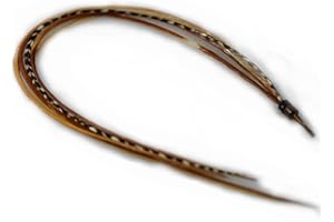 8" -12" in Length Beautiful Natural Beige & Brown Feathers for Hair Extension with Mixes of Browns & Beiges Feathers with Sal