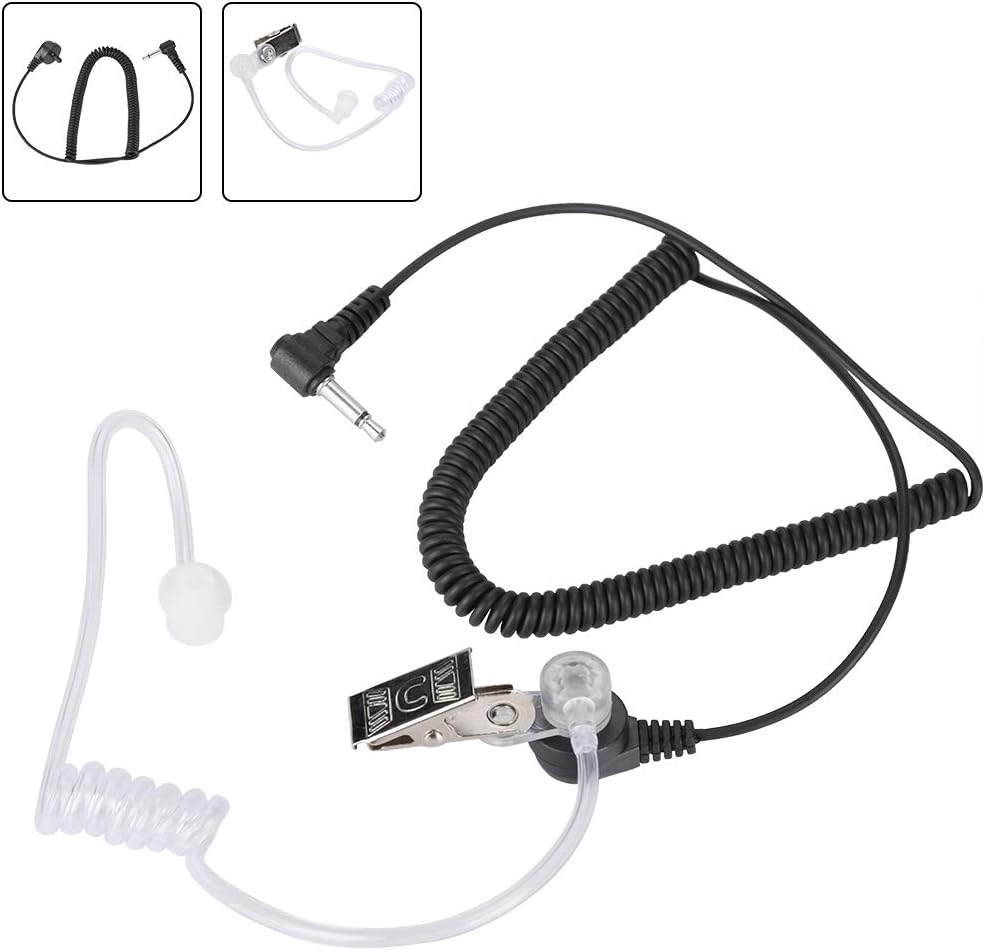 Diyeeni 3.5mm Walkie Talkie Earphone Two Way Radio In Ear Headset with PTT Mic, Acoustic Tube