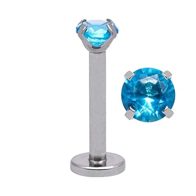 Blue Banana Body Piercing Barra Labret con Joya de 3mm ...