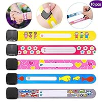 Yillsen Child ID Wristband,Safety Armband Waterproof Anti Lost ID Bracelet Reusable SOS Bracelet for Boys and Girls