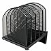 5-Tier Vertical Mesh Desk Organizer | Black Color | Magazine Holder - File Holder for Home Office | 5 Section Incline Desk Organizer