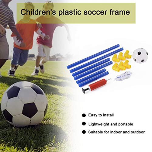 Folding Mini Football Soccer Goal Post Net Set with Pump Kids Sport Indoor Outdoor Games Toys Child Birthday Gift Plastic