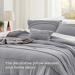 Bedsure Grey California King Comforter Set - 4