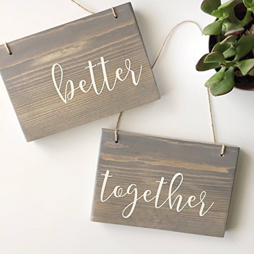 Better Together, Hanging Chair Signs, Hanging Wedding Signs, Mr &amp; Mrs Sign, Bride and Bride Signs, LGBT Wedding, LBGTQ Union Signs
