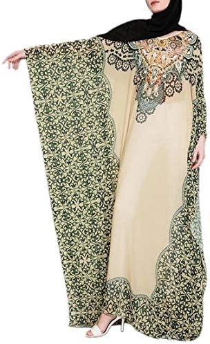 GenericWomen Easy Islamic Clothing Print Muslim Loose Eid Abaya Dress