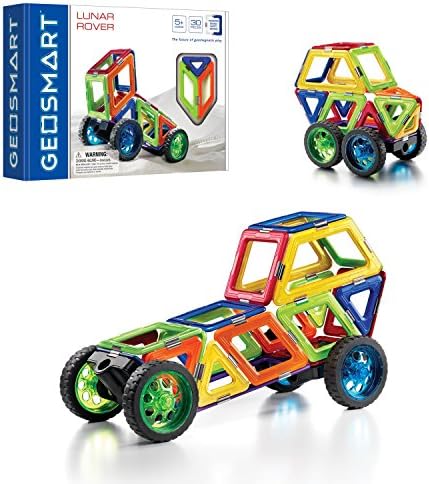 GeoSmart Lunar Rover 30-Piece GeoMagnetic STEM Vehicle Building Kit