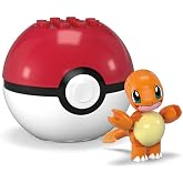 MEGA Pok&eacute;mon Construction Toy Pok&eacute;mon Evergreen Charmander Ball for Kids Ages 6 and Up