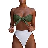 Zanuy Women One Piece Bikini V Neck Thong Monokini