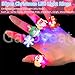 Gavoyeat Christmas LED Ring Luminous Flash Finger Rings Toys 50 Pack Party Favor Blinking Jelly Rubber Rings Kids Adults Gifts Box Sets